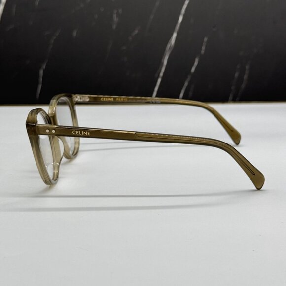 NEW CL50068I 093 CELINE WOMEN CAT EYE EYEGLASSES  KHAKI EYEWEAR CELINE - Picture 7 of 11